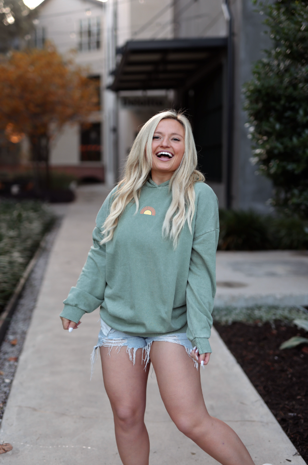 What's The Best That Could Happen- Oversized Hoodie (Matcha)