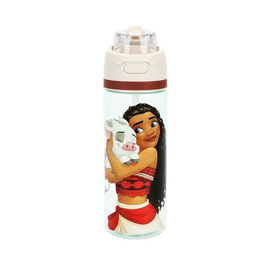 Moana & Pua Blue 24 Oz Plastic Water Bottle With Dual Spout Lid