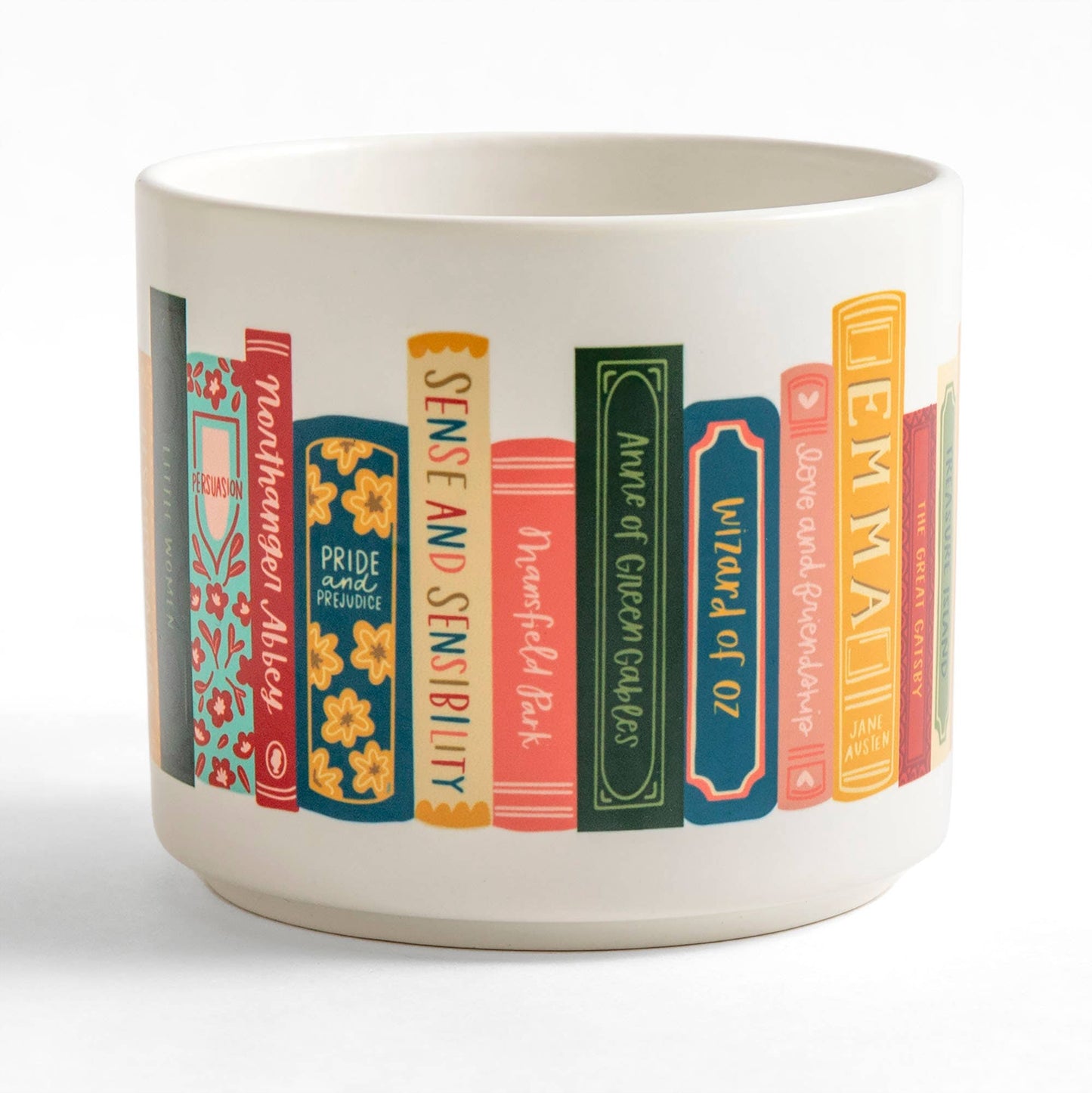 Book Stack Ceramic Mug - Cream