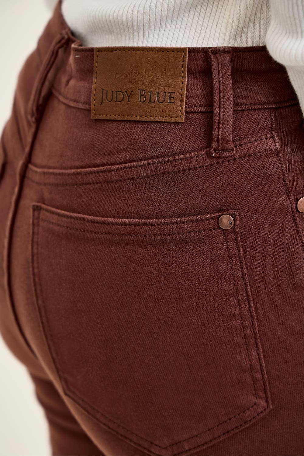 Judy Blue HW Jaqueline Flare w/ Lace Up : Cocoa Brown