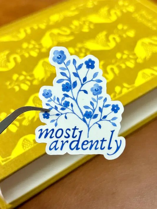 Pride and Prejudice Jane Austen Most Ardently Sticker