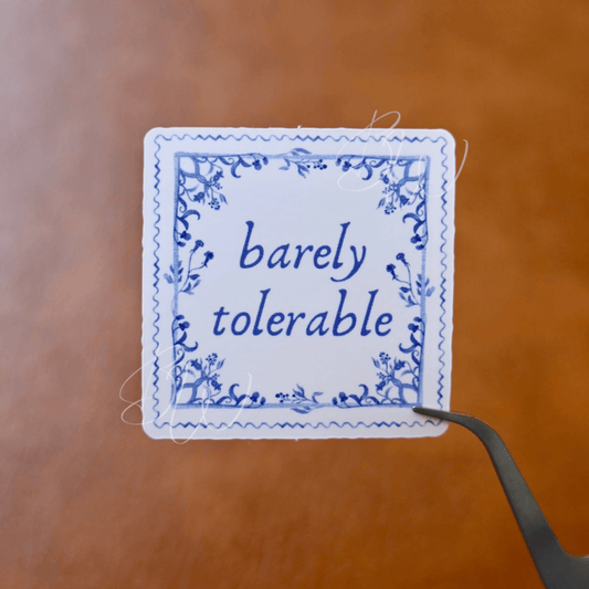 Pride and Prejudice Jane Austen Sticker - Barely Tolerable