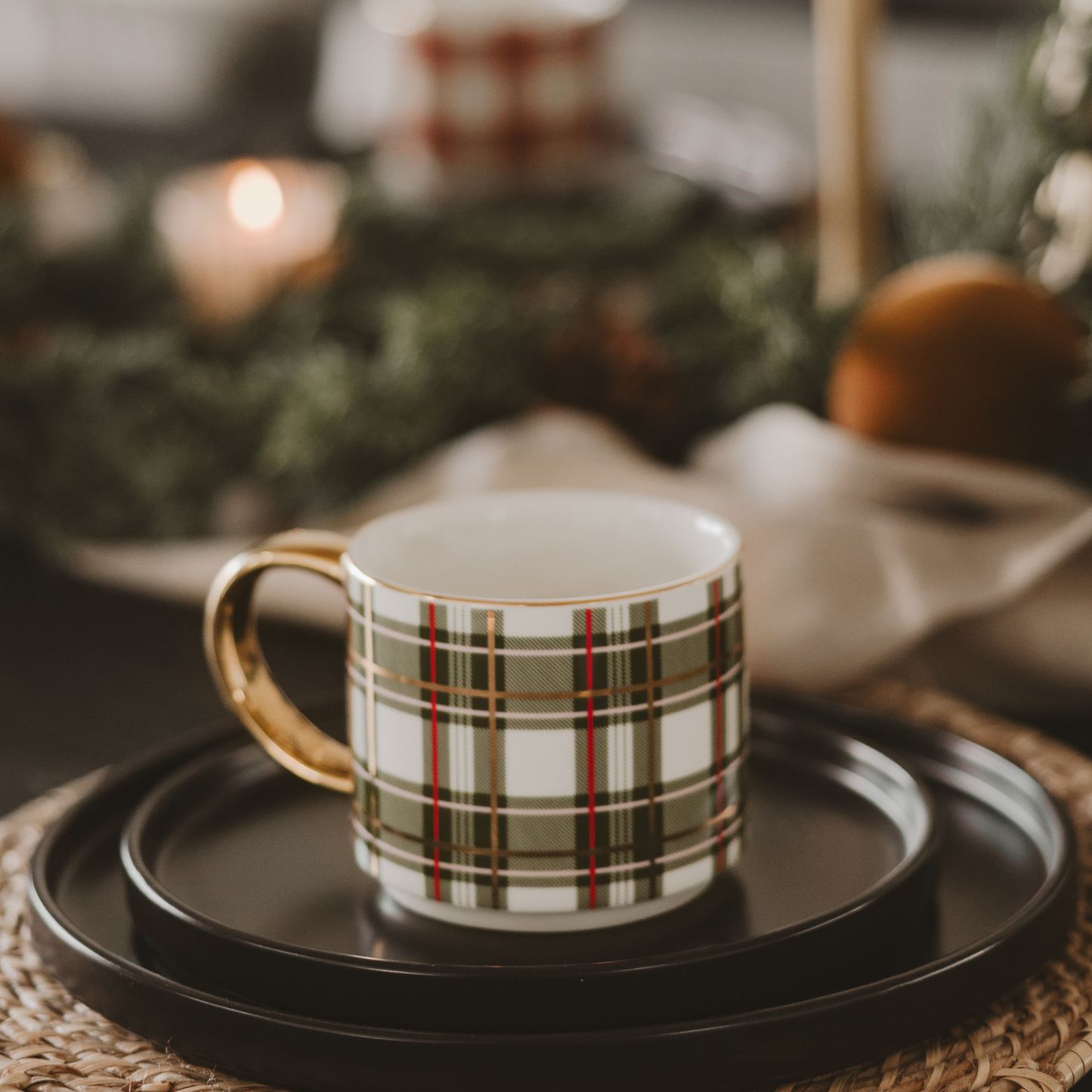 Green Plaid Coffee Mug - Christmas Decor & Gifts