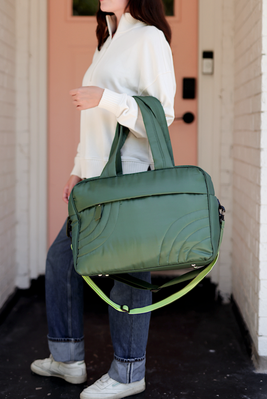 Modern Puffer Duffle - Dark Olive