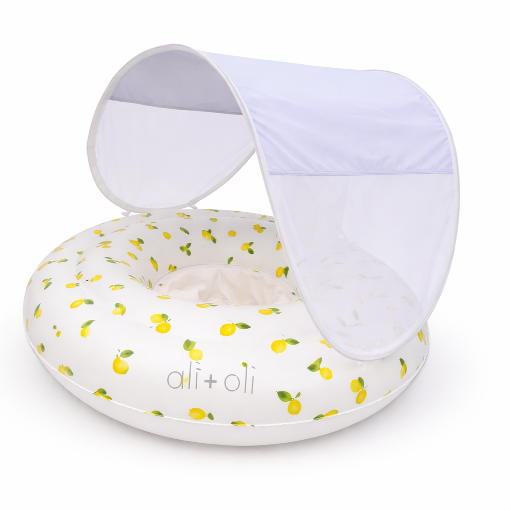 Ali+Oli Baby Swim Seat with Sun Canopy (Lemons)