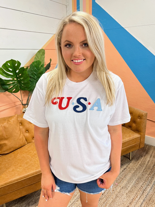 USA Patches (White) - S/S Crew