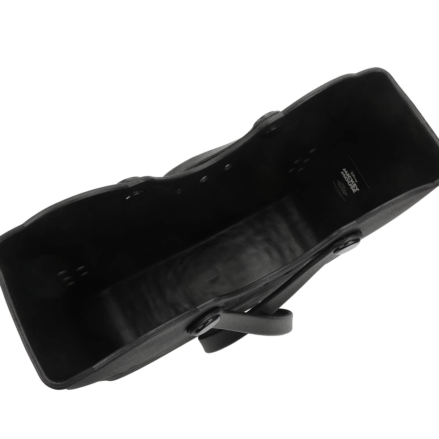 Disney Mickey Mouse Big Face 16.5" Adult Black Water-Resistant Rubber Molded Large Gummy Tote Beach Swim Bag