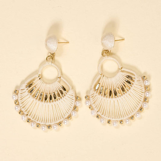 Paloma Drop Earrings–White