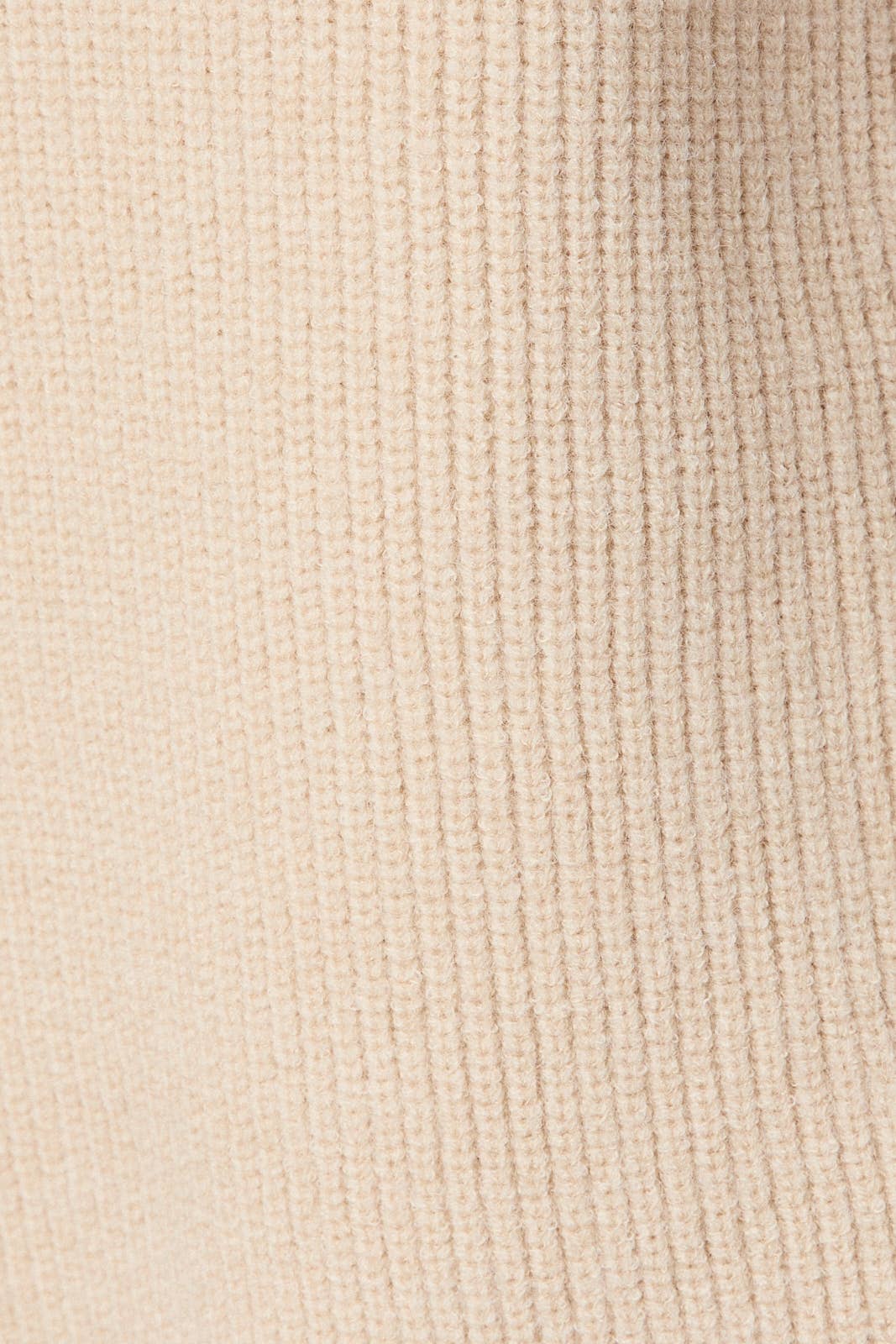 High Neck Sleeveless Sweater Top: Cream