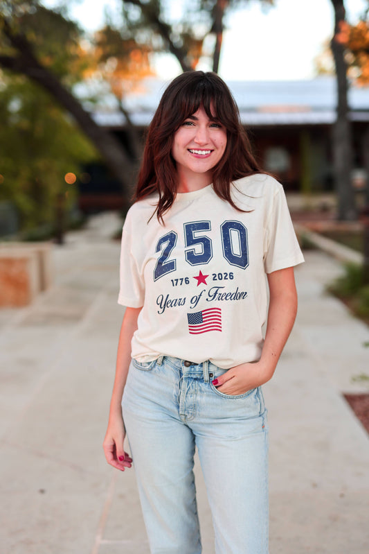 250 Years Of Freedom - S/S Crew (Cream)