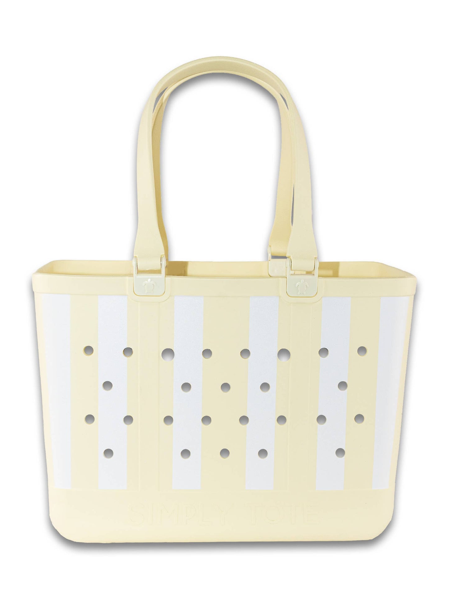 Striped Simply Tote: LEMON