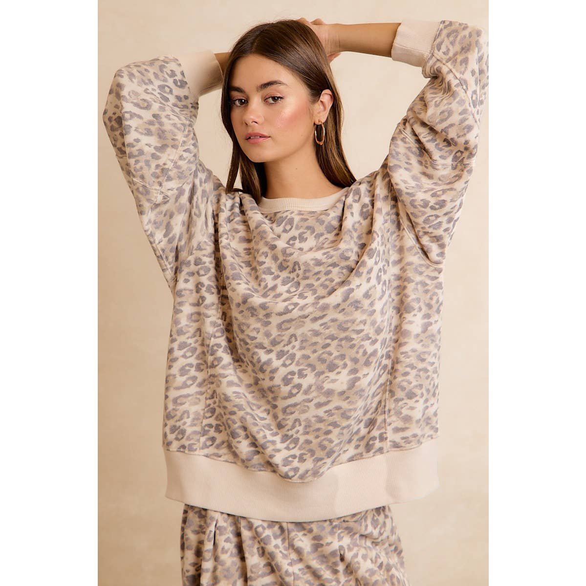 Leopard Relaxed Crewneck Sweatshirt