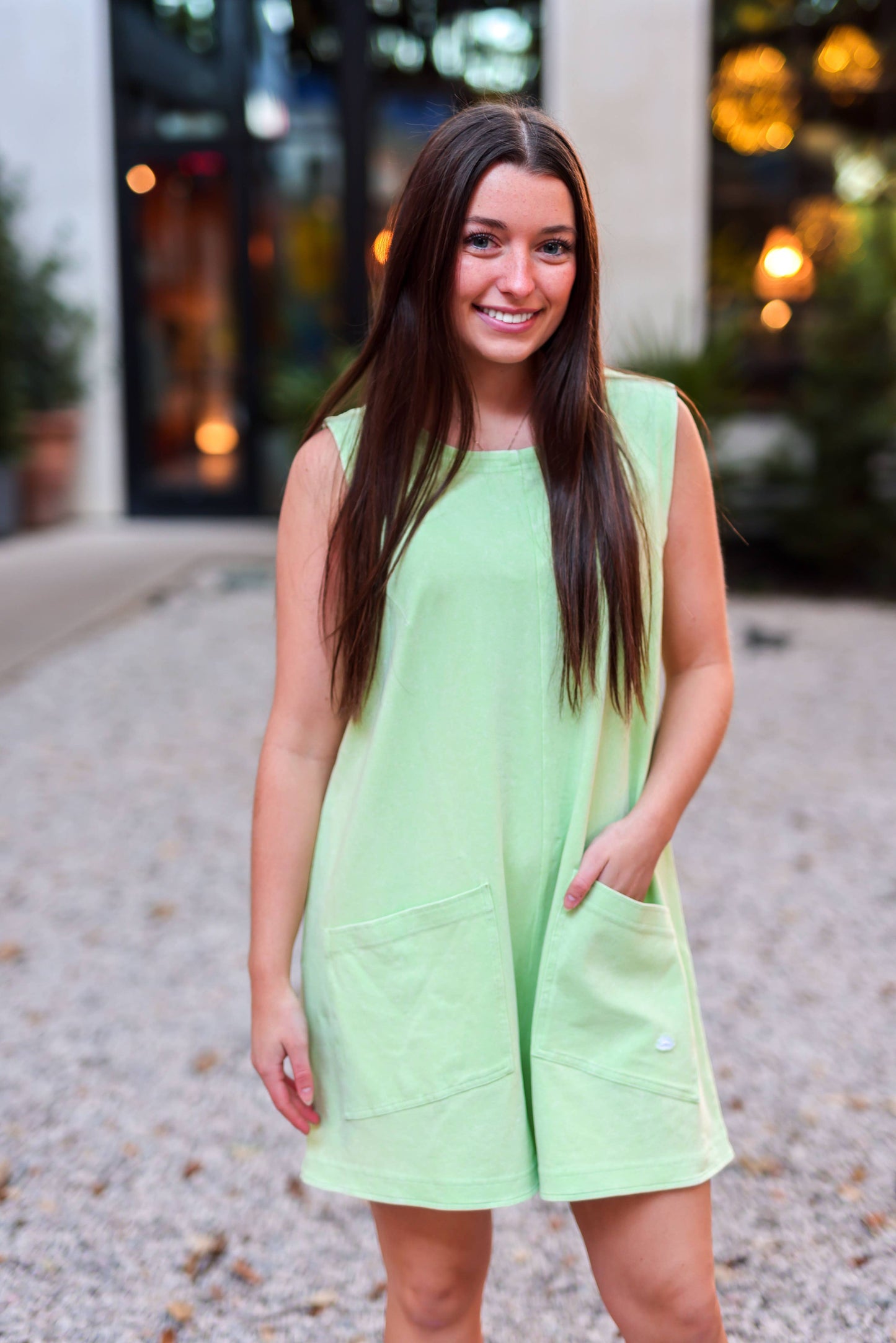 Effortless (Lime) Mineral Wash Romper