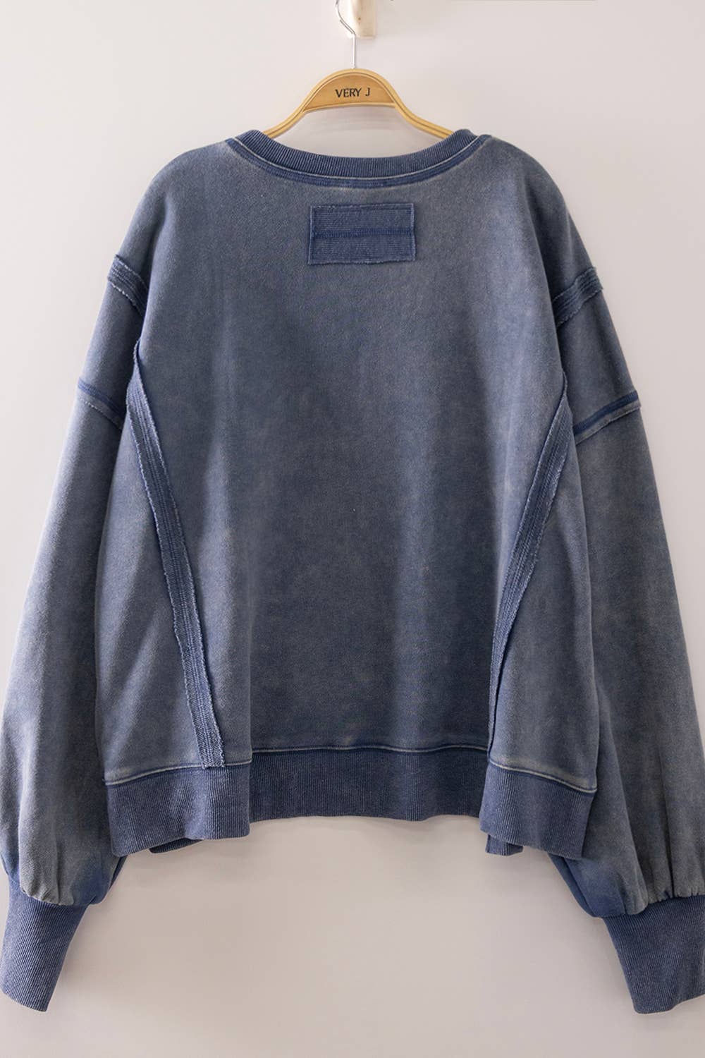 Vintage Washed Sweatshirt: Denim