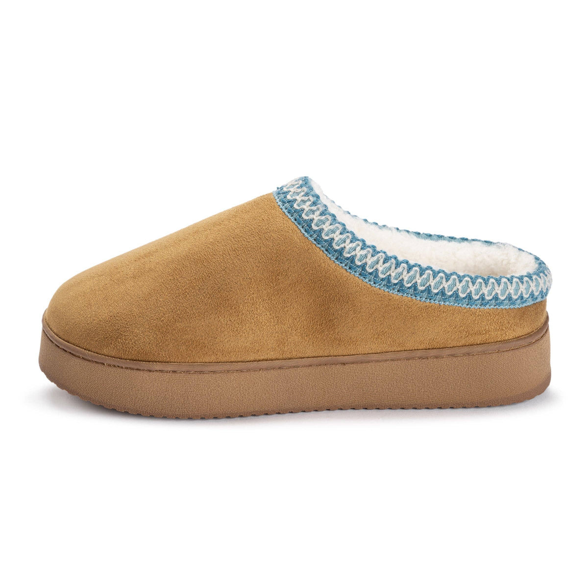 MUK LUKS Women's Cressida Platform Clog Slippers: Chestnut