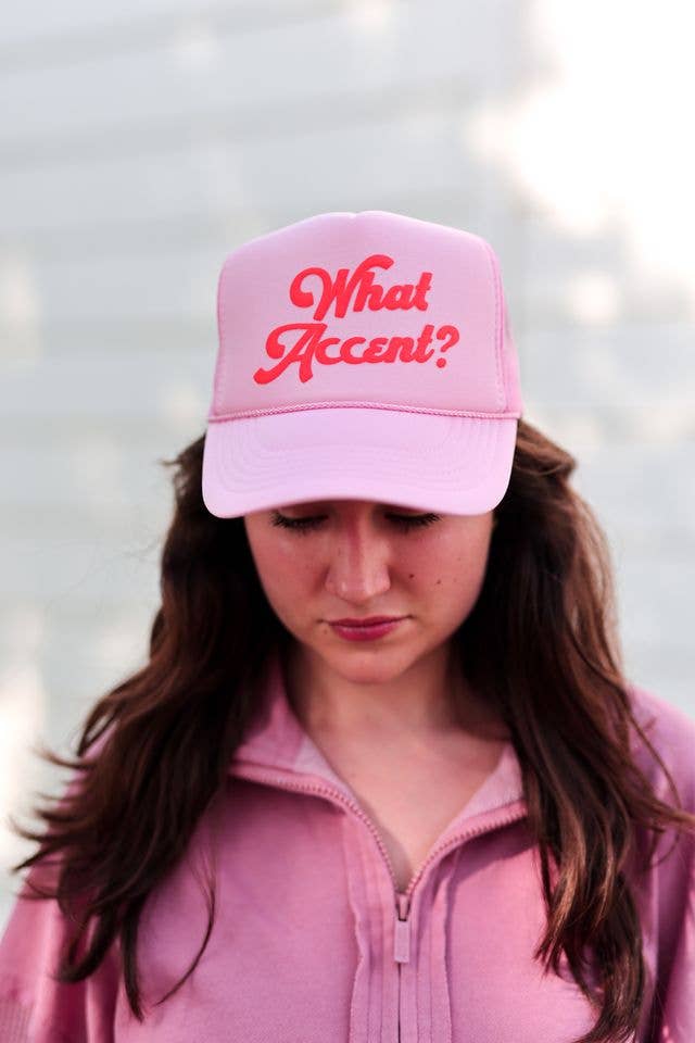 What Accent? - Trucker Hat (Pink with Orange)