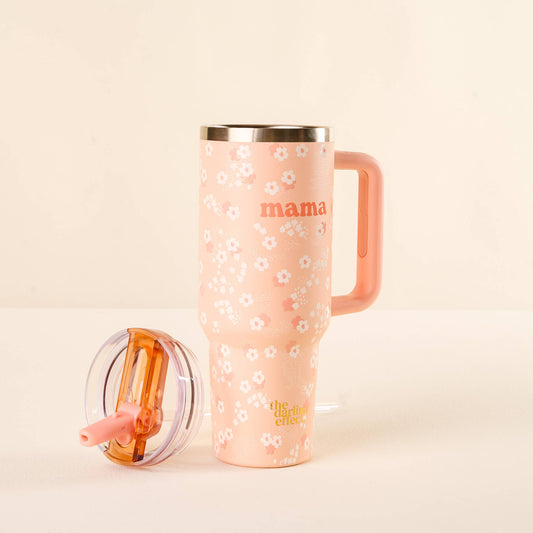 40 oz Lifestyle Flip Straw Tumbler-Mama Peach