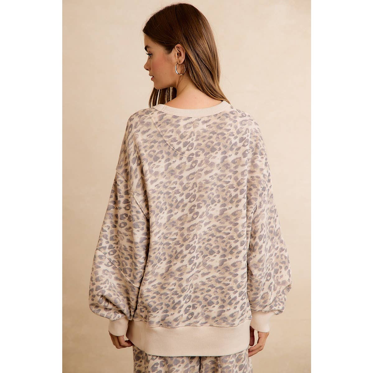 Leopard Relaxed Crewneck Sweatshirt