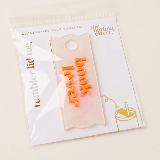 Tumbler Lid Tag-Book Lover