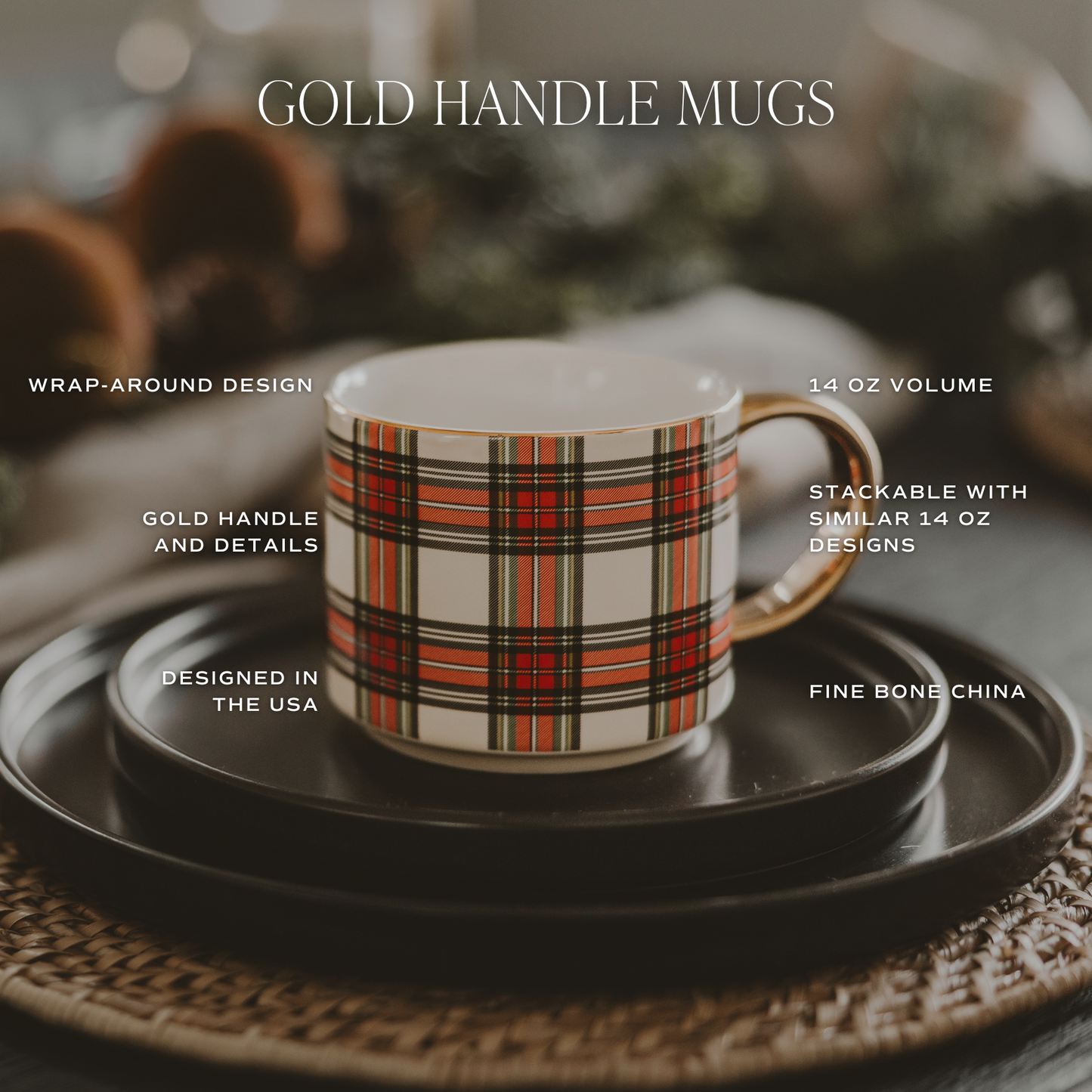 Green Plaid Coffee Mug - Christmas Decor & Gifts