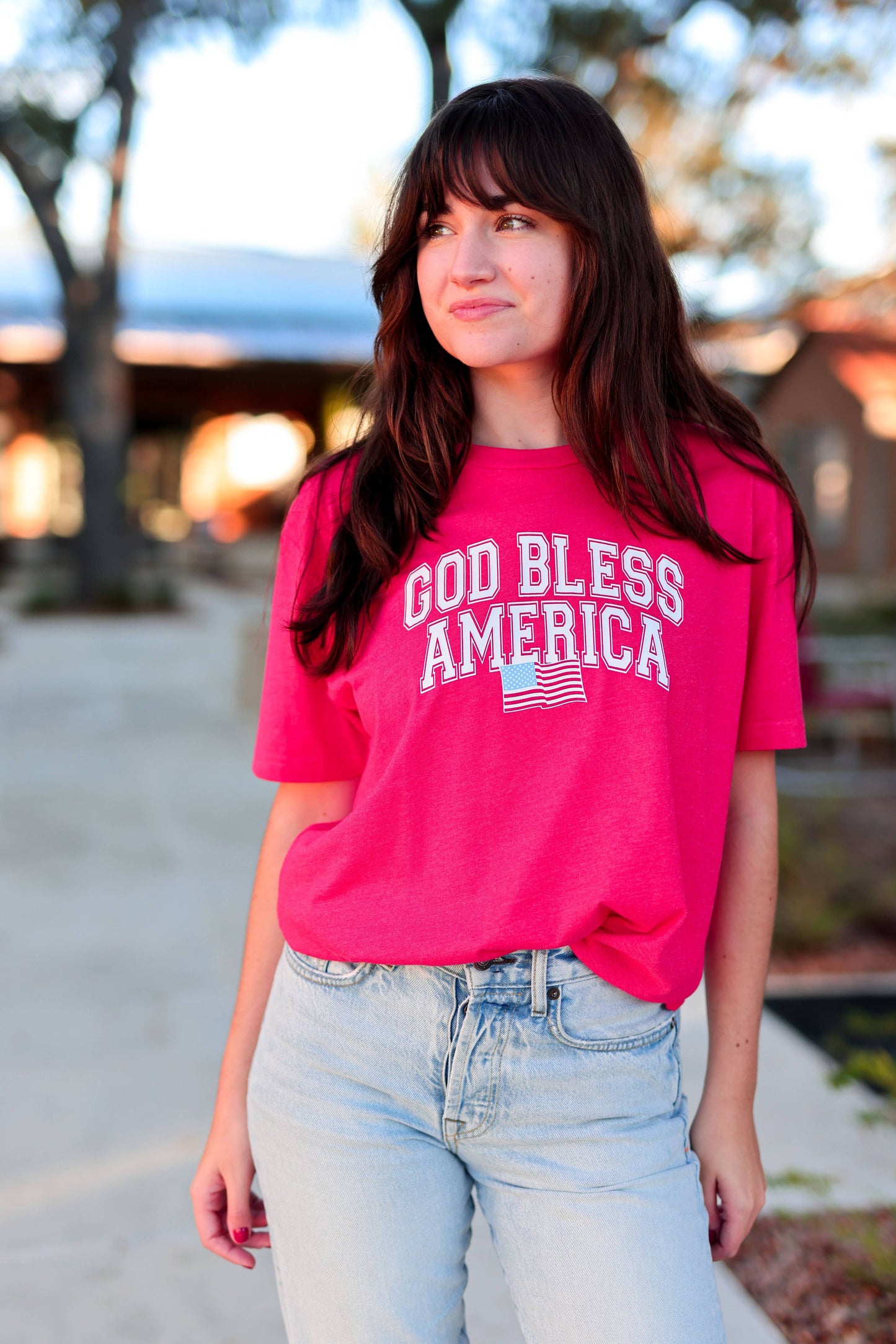 God Bless America - S/S Crew (Red)