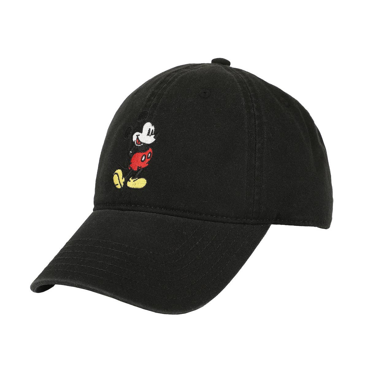Disney Mickey Mouse Character Art Black Unstructured Baseball Cap