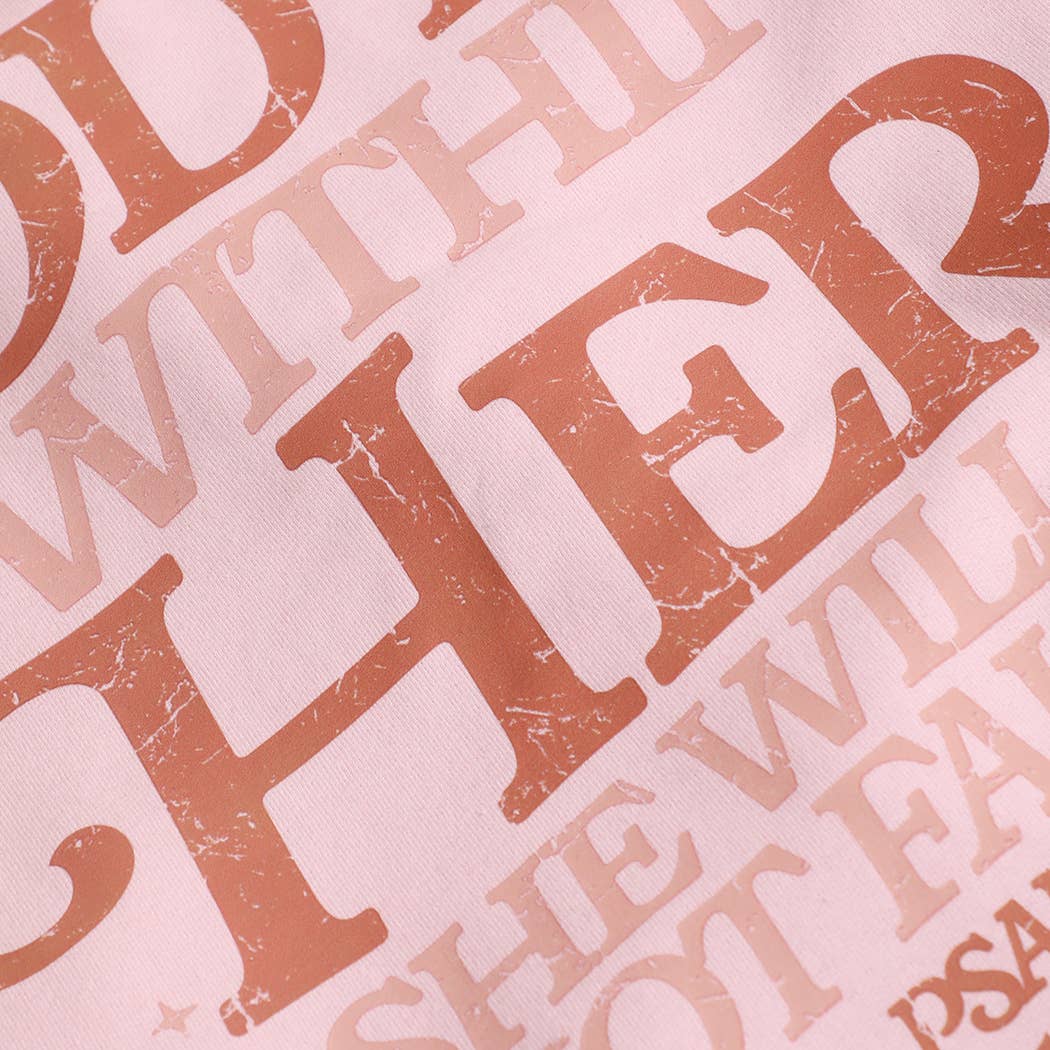 GOD IS WITHIN HER Sweatshirt: LIGHT PINK