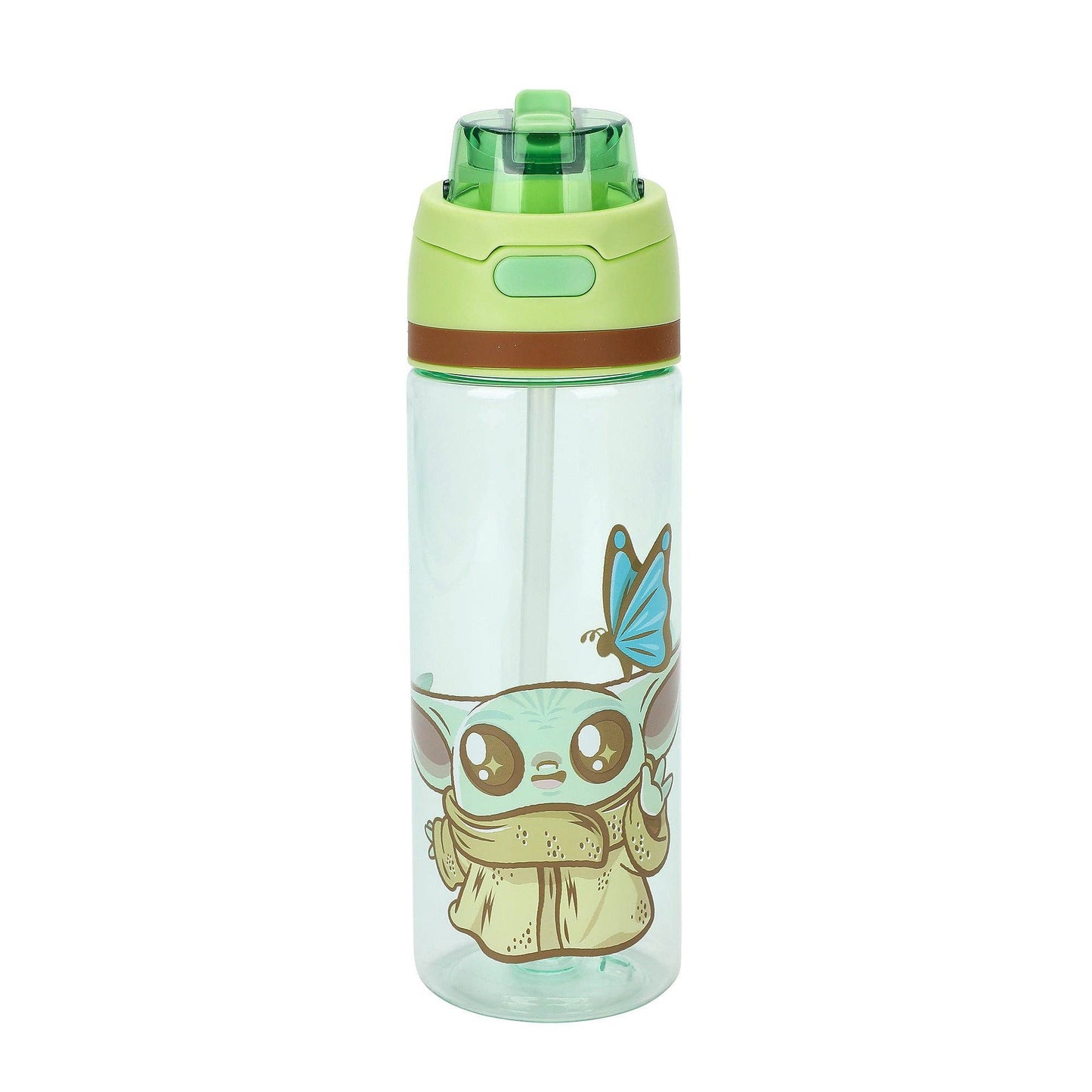 The Mandalorian Baby Grogu 24 oz Plastic Water Bottle On-the-Go Hydration