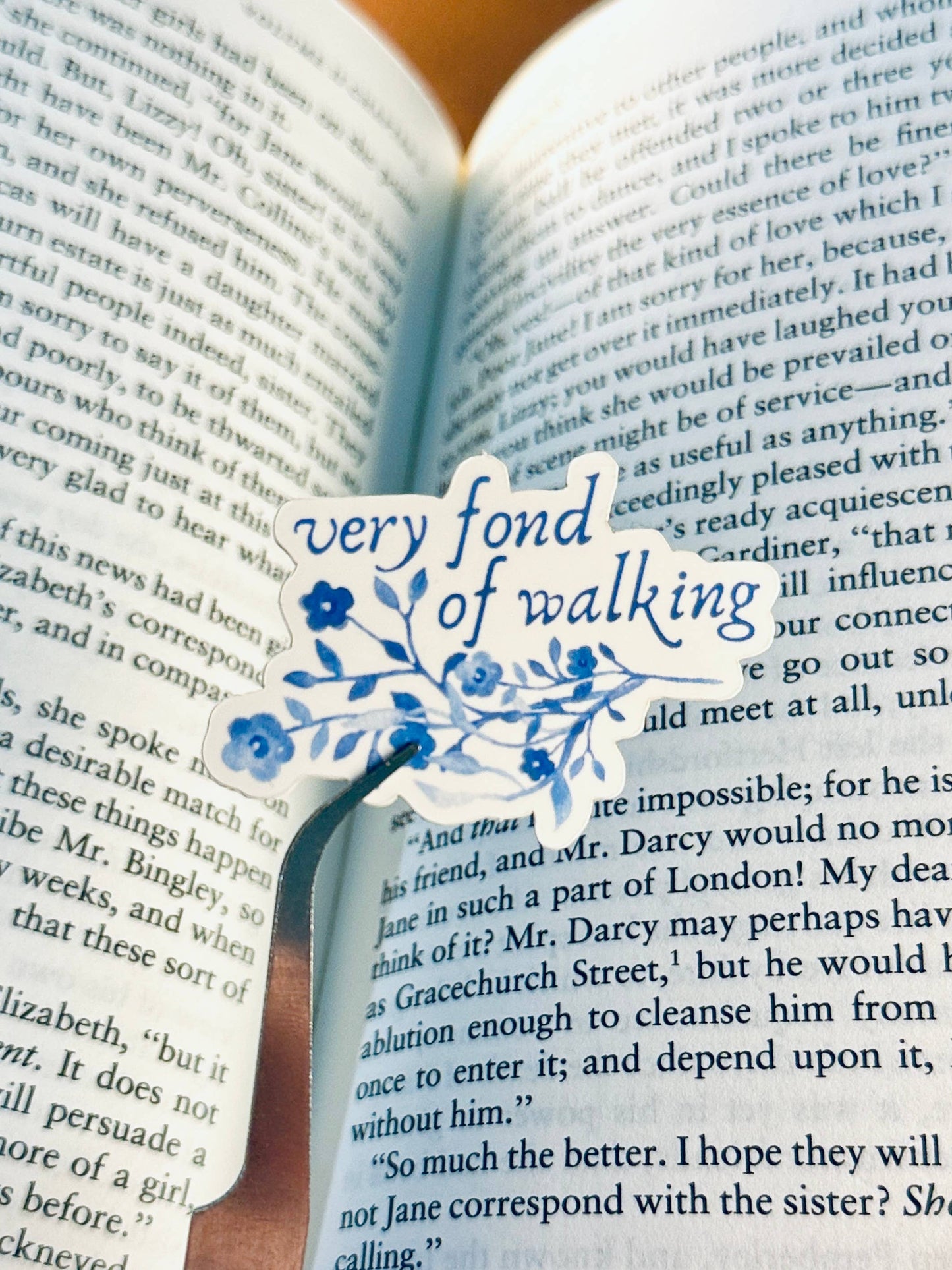 Pride & Prejudice Jane Austen Sticker - Very Fond of Walking