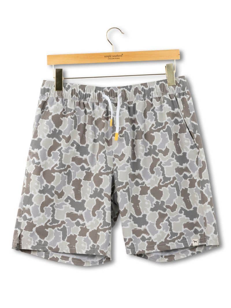 Men’s Simply Southern Camo/Grey Shorts