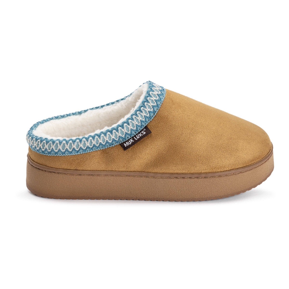 MUK LUKS Women's Cressida Platform Clog Slippers: Chestnut