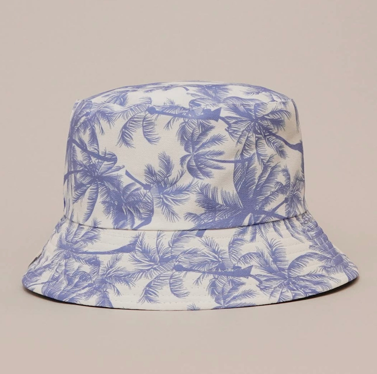 Palm Tree Print Reversible Bucket Hat