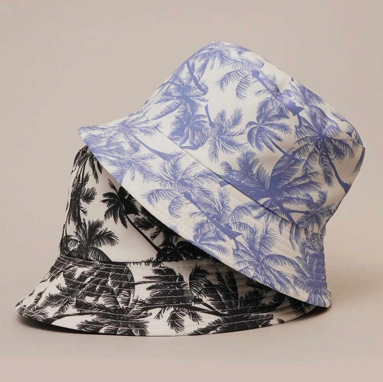 Palm Tree Print Reversible Bucket Hat