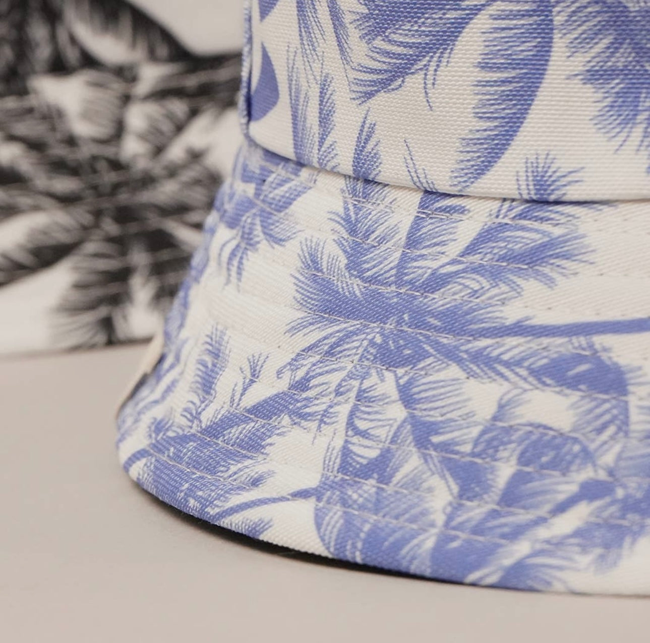 Palm Tree Print Reversible Bucket Hat