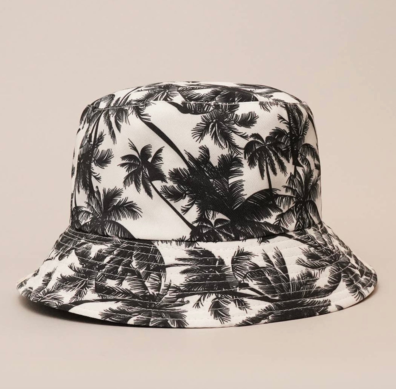 Palm Tree Print Reversible Bucket Hat