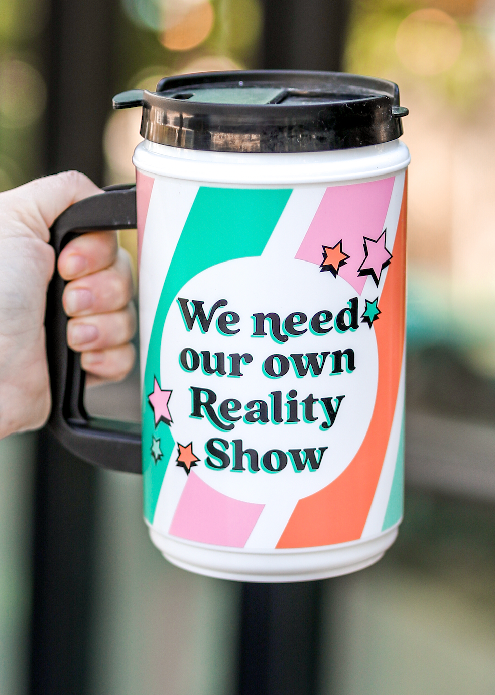 Thermo Jug - Reality Show (White Cute Multi-Stripe)