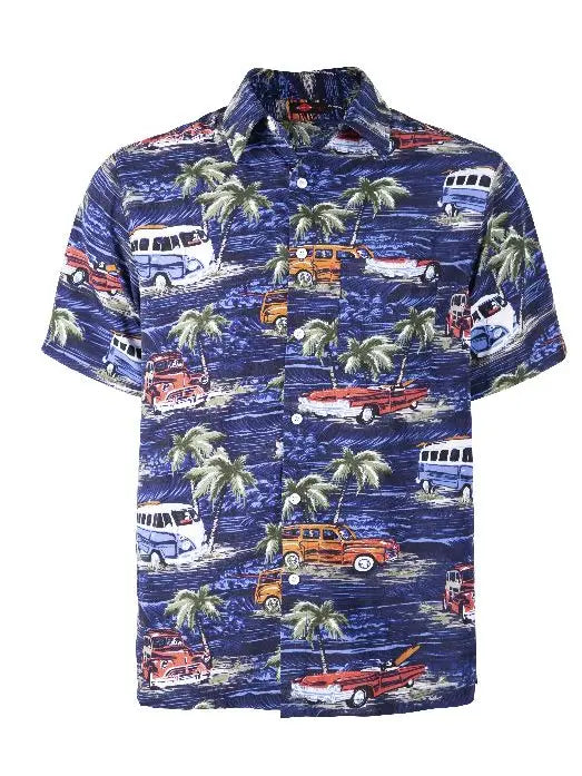 Blue Cars Hawaiian Shirt