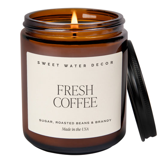 Fresh Coffee 9 oz Soy Candle - Home Decor & Gifts