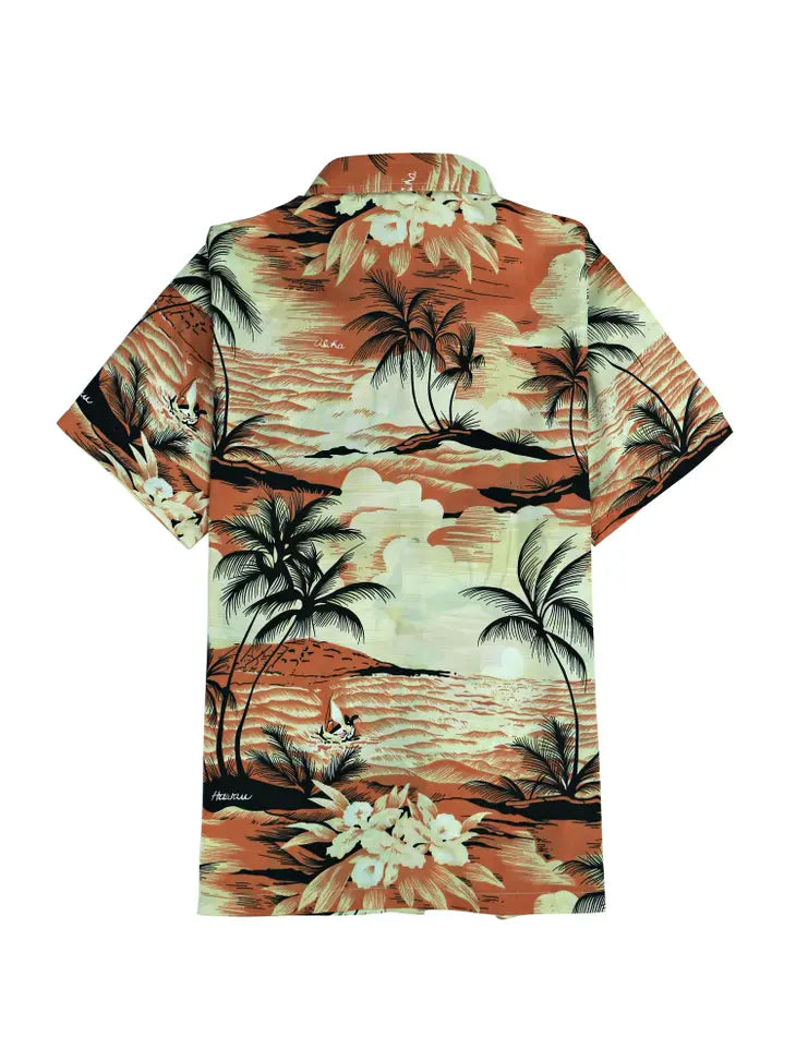 Orange Hawaiian Shirt