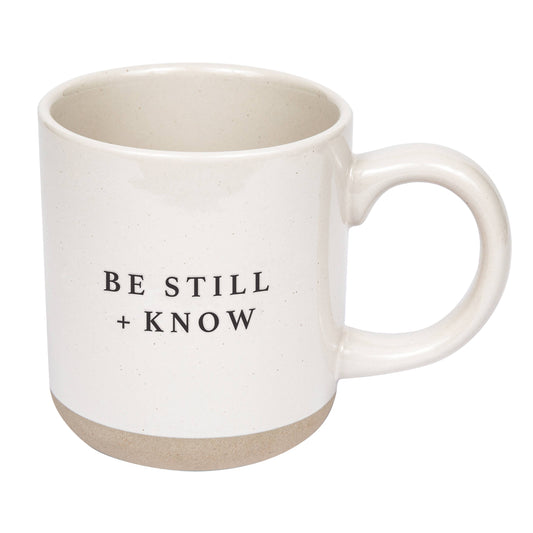 Be Still and Know Stoneware Coffee Mug - Gifts & Home Decor